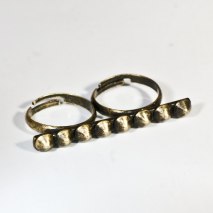 Double Ring Spikes Bronze