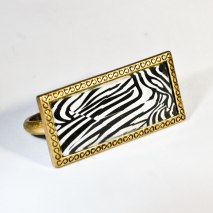 Double Ring Zebra Pink