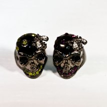 Skull Ring Black