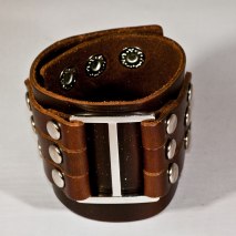 Läderarmband med Spänne Brun