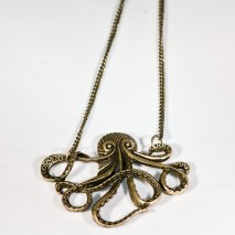 Octopus Necklace Bronze