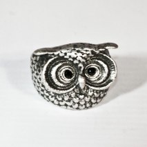 Crazy Owl Ring Silver