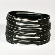 Anna Leather Bracelet Black