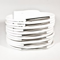 Anna Leather Bracelet White
