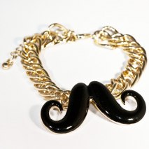 Mustache Bracelet Gold