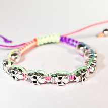 Cute Skulls Bracelet Black Multi