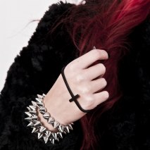 Hand Jewelery Cross Black