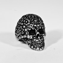 Sugar Skull Ring Grey