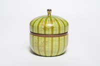 Tea Canister, Stripe green