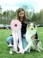 Sofie och Ottey's Dancing Blue Quenn som blev BIS-valp