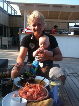 After Beach på utedäcket