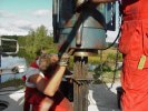 Provdragning förankring Stornorrfors Kraftverk.