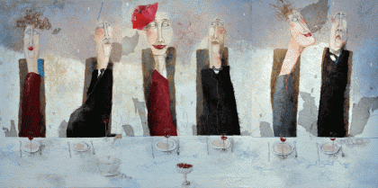 "Till bords" triptyk 54 x 81, 54 x 81, 54 x 81