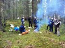 Matlagning ute i naturen