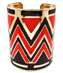 Armband ´VOUGE´ Rött/Svart/Guld
