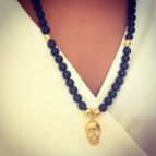 Halsband Onyx + Skulls UNISEX