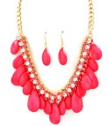 Halsband + Örhängen ´Pink Fusion´