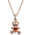 Halsband roséguld - Teddy Bear Swarovski