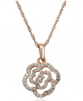 Halsband i roséguld med swarovskikristaller