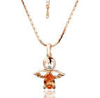 Skyddsängel i guld 18k (KGP) ink. kedja (roséguld)