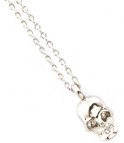 Dödskalle halsband i silver