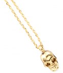 Dödskalle halsband i guld