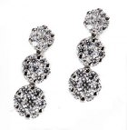 Äkta silverörhängen med gnistrande cubic zirkonia