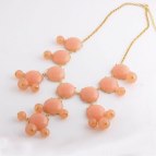 Bubblenecklace Peach/Guld
