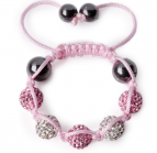 Barnarmband Pink AAA- Rhinestone