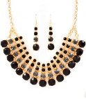 STATEMENT BLACK/GOLD RHINESTONE