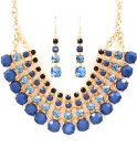 STATEMENT BLUE/GOLD RHINESTONE