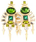 Örhängen Luxury Crystal Green/Gold