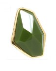 Grön ring med stor sten (4,5 cm)