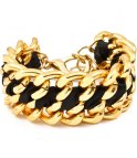 Armband - Le chain - Svart /Guld