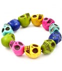 Dödskallearmband Multicolor 12 mm 
