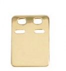 ID bricka / Gravyrbricka guld 18k 12 x 19 mm