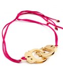 Armband - Handcuffs Rosa/Guld