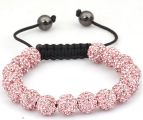 Swarovski armband ljusrosa (äkta swarovskikristaller)