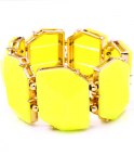 Neongult armband med stora stenar