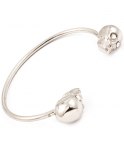 Armring med dödskalle Silver