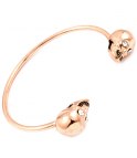 Armring med dödskalle 18k guldpläterat ROSÉ