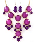Bubble Necklace Purple set
