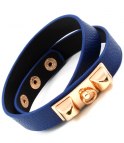 Armband med gulddetaljer (blå/guld)