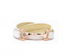 Horsebit Bracelet - Roséguldspläterat 18k i kalv skinn