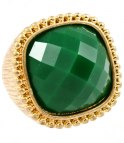 Ring med grön sten / guld