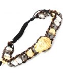 Buddha armband Grå/Guld