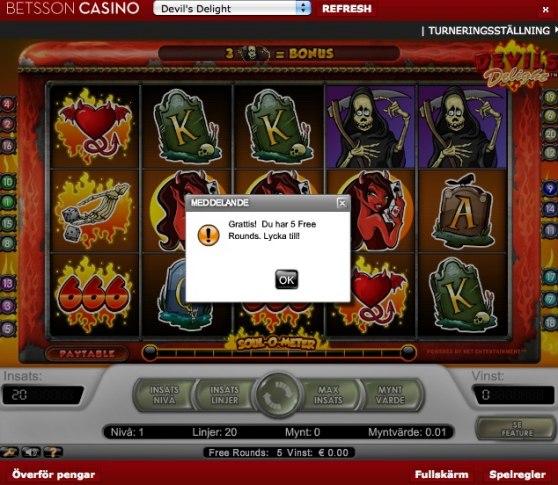 Free spins hos Betsson idag!