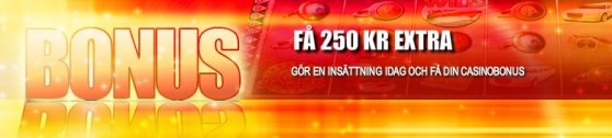 Casino bonus på 250kr hos Bet24!