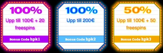 Få upp till 100 free spins hos HeyPokerKasino!