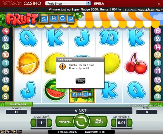 Free spins hos Betsson idag!